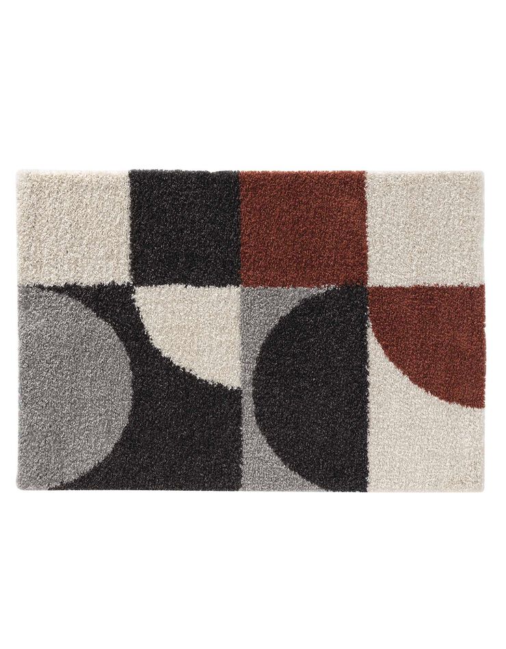 Tapis rectangulaire motif géométrique multicolore (multicolore)