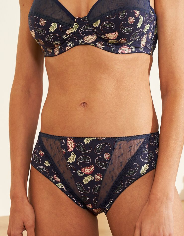 Culotte imprimée «cachemire» forme midi Casma - lot de 2 (marine) Culotte imprimée «cachemire» forme midi Casma - lot de 2 (marine)