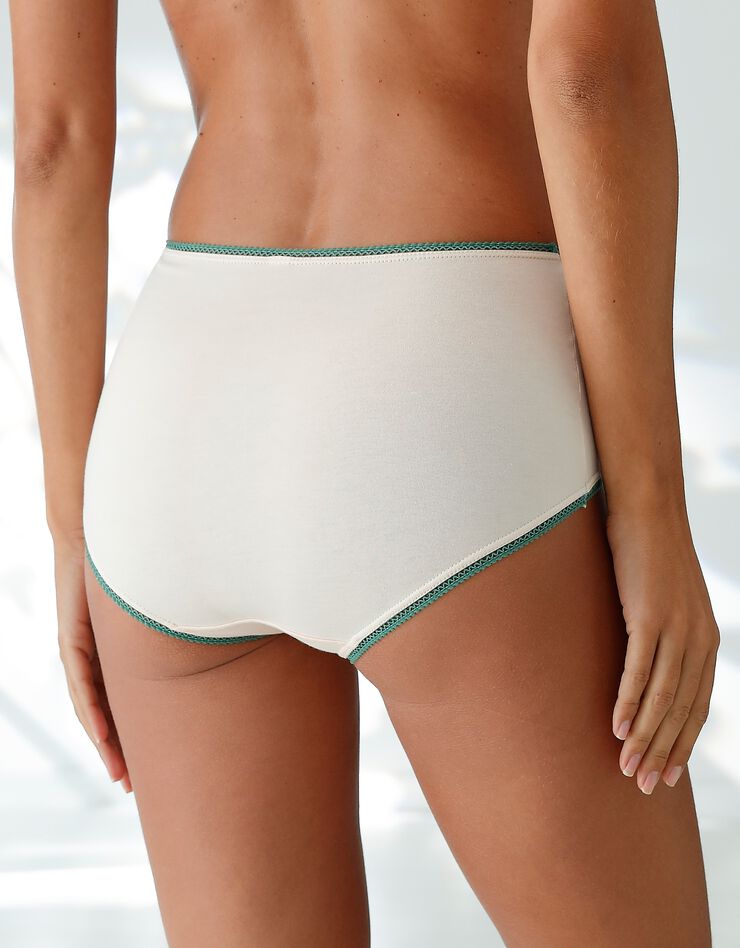 Culotte coton forme maxi imprimé motifs « étoiles » assortis – Lot de 4 (sable / vert) Culotte coton forme maxi imprimé motifs « étoiles » assortis – Lot de 4 (sable / vert)