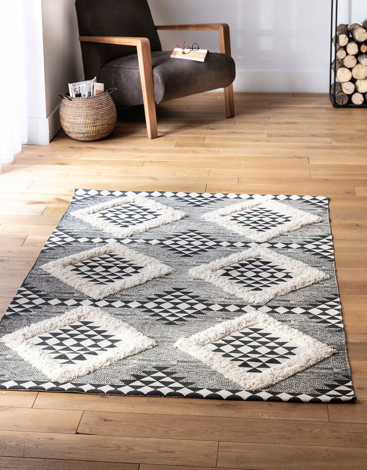 Tapis imprimé tufté Eko noir/naturel (noir/naturel) Tapis imprimé tufté Eko noir/naturel (noir/naturel)