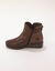 Boots cuir &agrave; boucle, semelle compens&eacute;e (chocolat)