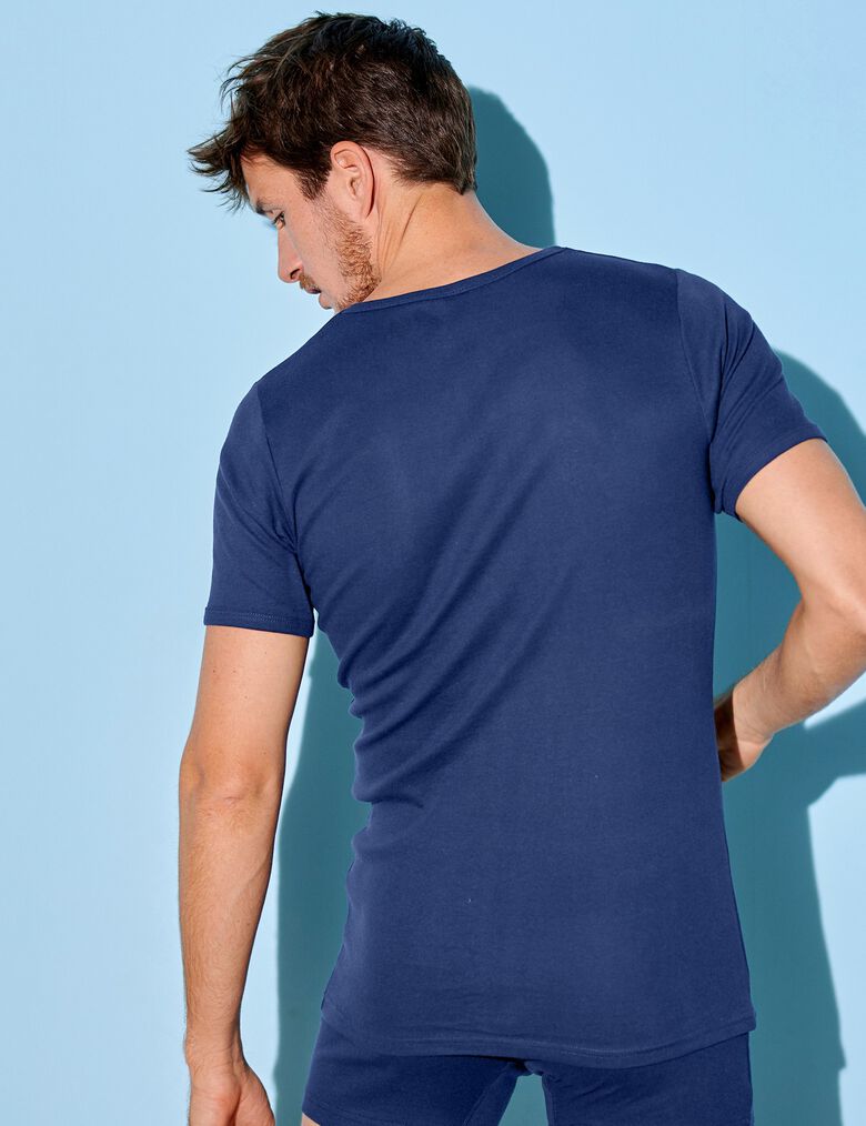 Tshirt sousvêtement homme col rond lot de 3, marine Blancheporte