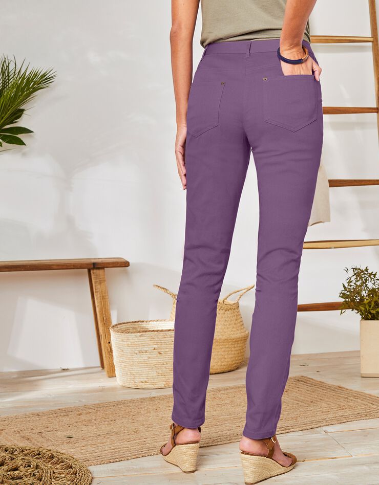 Pantalon coupe fuselée couleur (lilas)