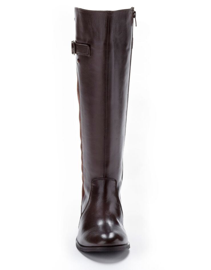 Bottes cavalières cuir mollets réglables (marron) Bottes cavalières cuir mollets réglables (marron)