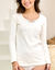 T-shirt chaleur manches longues col en dentelle - lot de 2 (ivoire)