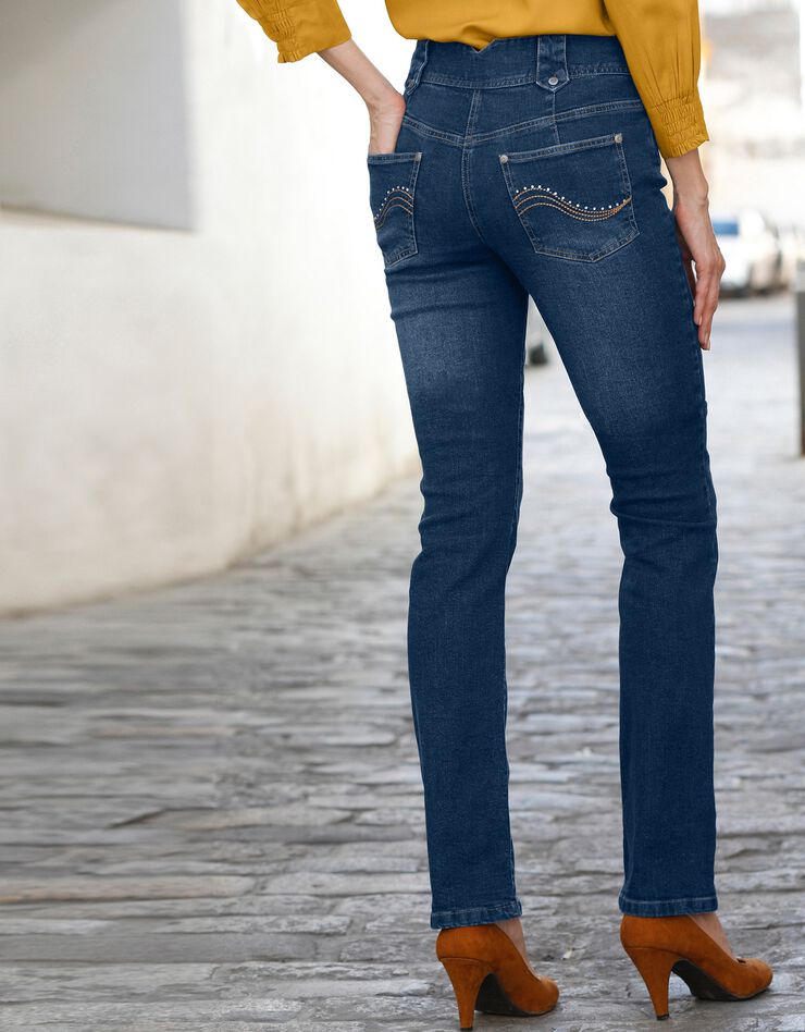 Jean droit taille haute - grande stature (dark blue) Jean droit taille haute - grande stature (dark blue)