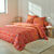 Linge de lit Suzanne en coton imprimé  (terracotta)