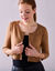 Gilet boléro boutonné (noisette)