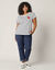 Jean mom stretch, taille haute (stone)