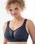 Soutien-gorge dentelle et velours grand maintien - sans armatures (gris)