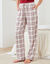 Pantalon de pyjama tiss&eacute; teint carreaux (&eacute;cru / rose)