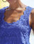 Robe plastron macramé (bleu)