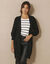Gilet long porter ouvert, col V (noir)