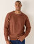 Pull col rond maille irlandaise (curry mouliné)