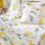 Linge de lit Mimosa imprim&eacute; fleurs - coton 57 fils/cm&sup2; (jaune)