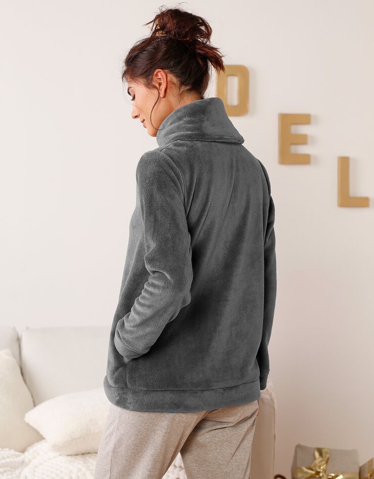 Veste polaire zippée (gris anthracite)