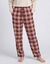 Pantalon de pyjama tiss&eacute; teint carreaux (aubergine / bois de rose)