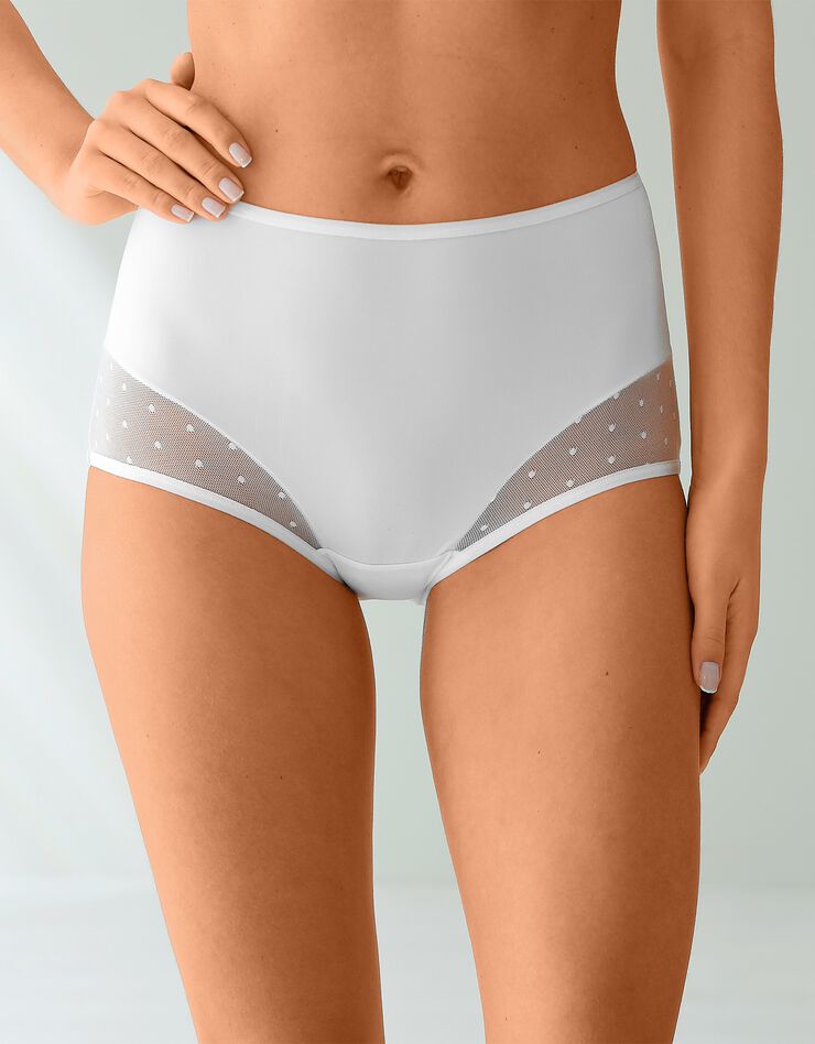 Culotte microfibre taille haute – lot de 2 (blanc) Culotte microfibre taille haute – lot de 2 (blanc)