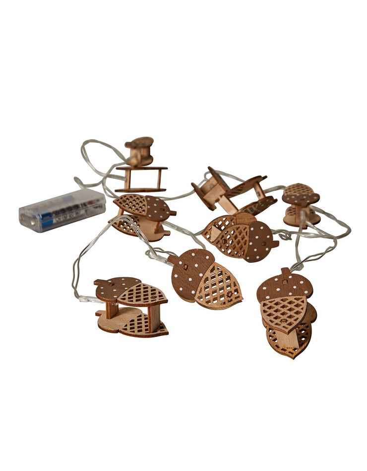 Guirlande lumineuse glands à leds (bois) Guirlande lumineuse glands à leds (bois)