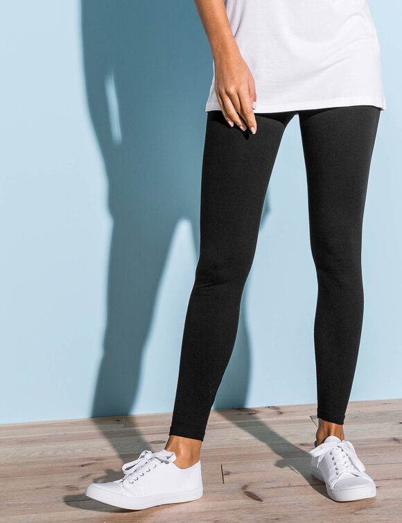 Legging uni maille jersey (noir)