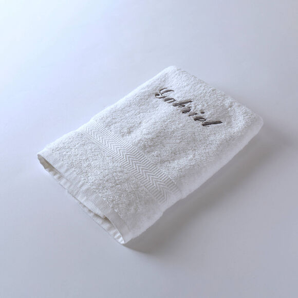 Collection serviettes de bain personnalis&eacute;es - confort moelleux 420 g/m&sup2; (blanc)