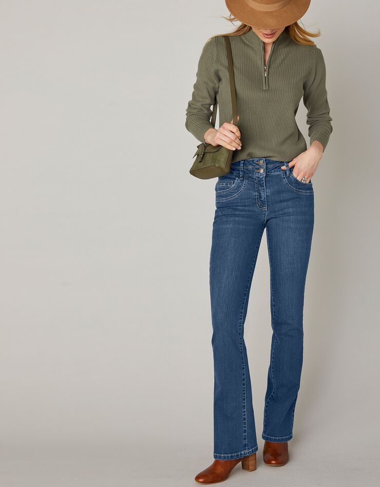 Jean délavé coupe bootcut stretch (stone) Jean délavé coupe bootcut stretch (stone)