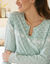 Chemise de nuit manches longues - jersey coton (vert d'eau)