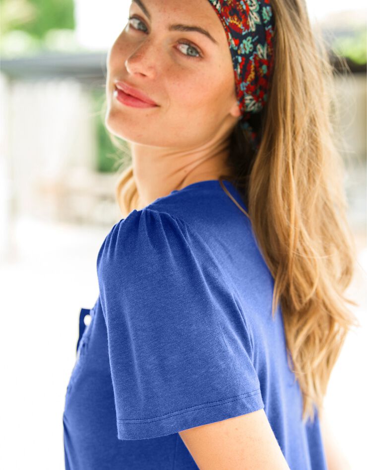 Tee-shirt macramé manches courtes (iris) Tee-shirt macramé manches courtes (iris)