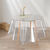 Nappe toile cirée transparente (transparent / blanc)