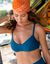 Soutien-gorge de bain forme triangle Solaro - sans armatures (bleu canard)