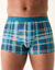 Boxer carreaux et unis - lot de 3 (bleu canard)