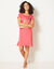 Chemise de nuit courte imprimée chat (corail)