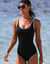 Maillot de bain 1 pi&egrave;ce uni gainant Ilaya (noir)