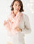 Foulard motif plume (rose)