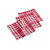 Serviette de table carreaux - Lot de 3 (rouge)
