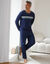 T-shirt pyjama rayé manches longues (marine)