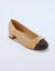 Ballerines bicolores &agrave; talon (&eacute;cru / noir)