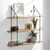 Etagère style industriel métal et bois - 3 tablettes (noir/bois)