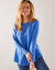 Pull évasé, maille anglaise toucher doux (bleu lavande)