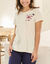 Tee-shirt pyjama manches courtes (&eacute;cru)