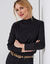T-shirt col montant manches longues (noir)