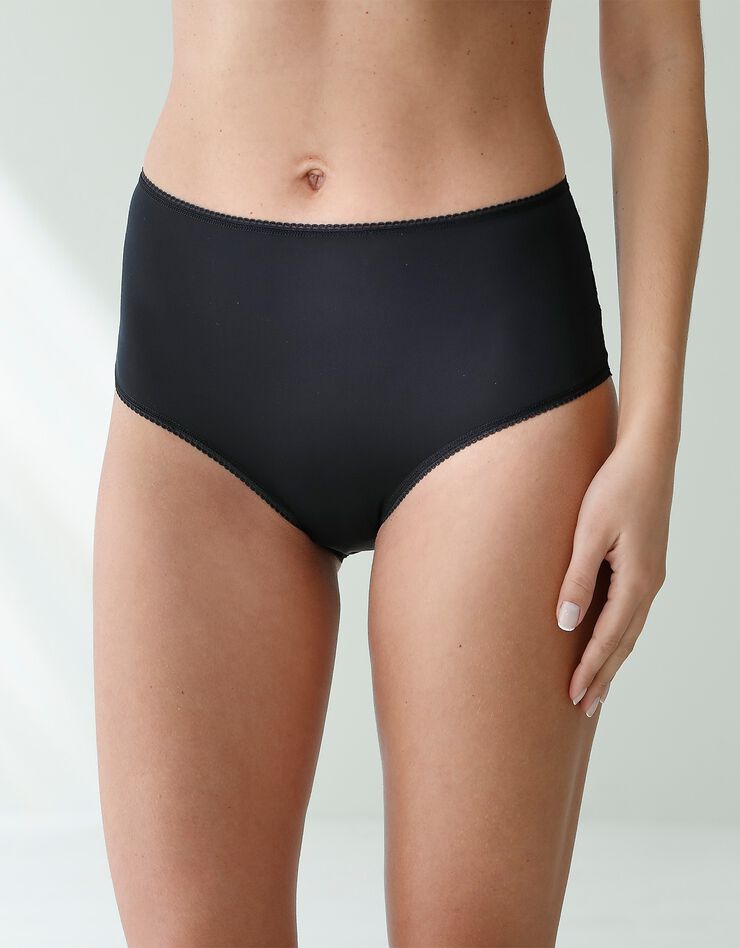 Culotte forme maxi microfibre dos dentelle stretch – lot de 3 (ivoire + taupe + noir) Culotte forme maxi microfibre dos dentelle stretch – lot de 3 (ivoire + taupe + noir)