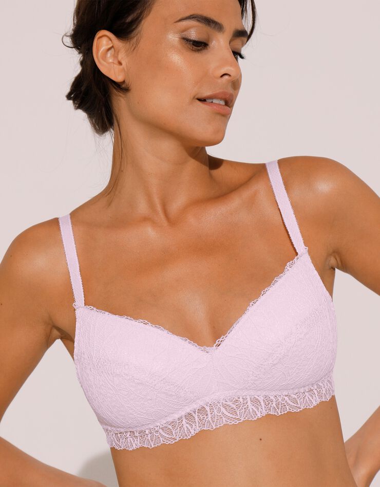 Soutien-gorge triangle dentelle extensible Mogo - sans armatures (poudre) Soutien-gorge triangle dentelle extensible Mogo - sans armatures (poudre)