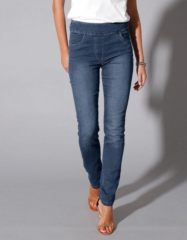 Jegging fuselé ultra stretch, maille effet jean (stone) Jegging fuselé ultra stretch, maille effet jean (stone)