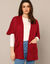 Gilet long ouvert manches courtes toucher doux  (bordeaux)
