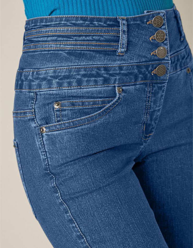 Jean coupe droite taille haute - grande stature (stone)