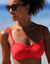 Haut de maillot de bain avec armatures Solaro - forme bandeau (grenadine)