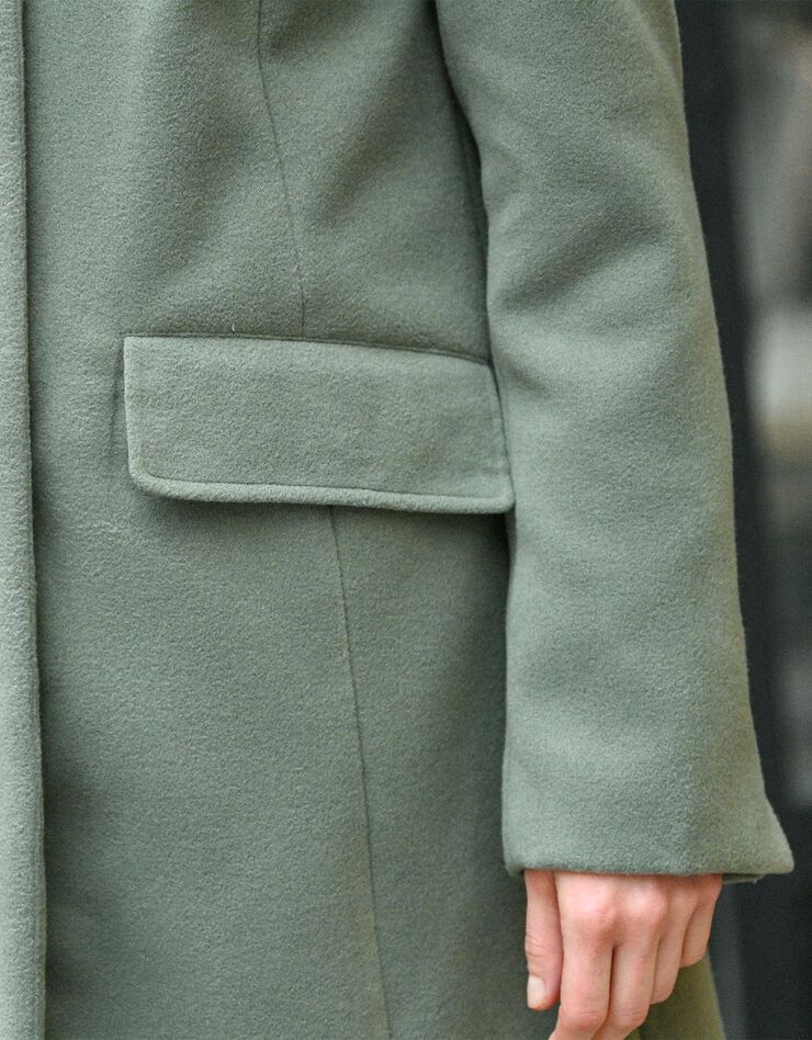 Manteau zippé drap de laine (bronze) Manteau zippé drap de laine (bronze)