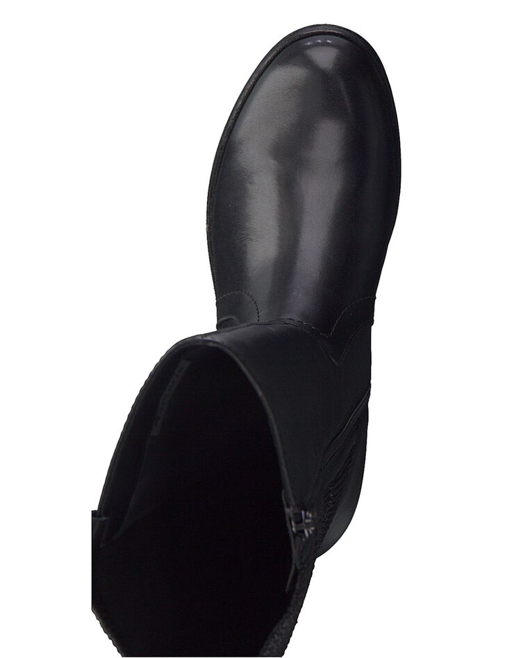 Bottes hautes cuir - spéciales mollet large (noir) Bottes hautes cuir - spéciales mollet large (noir)