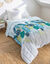 Couette microfibre imprimé végétal 200 g/m² (vert d'eau)
